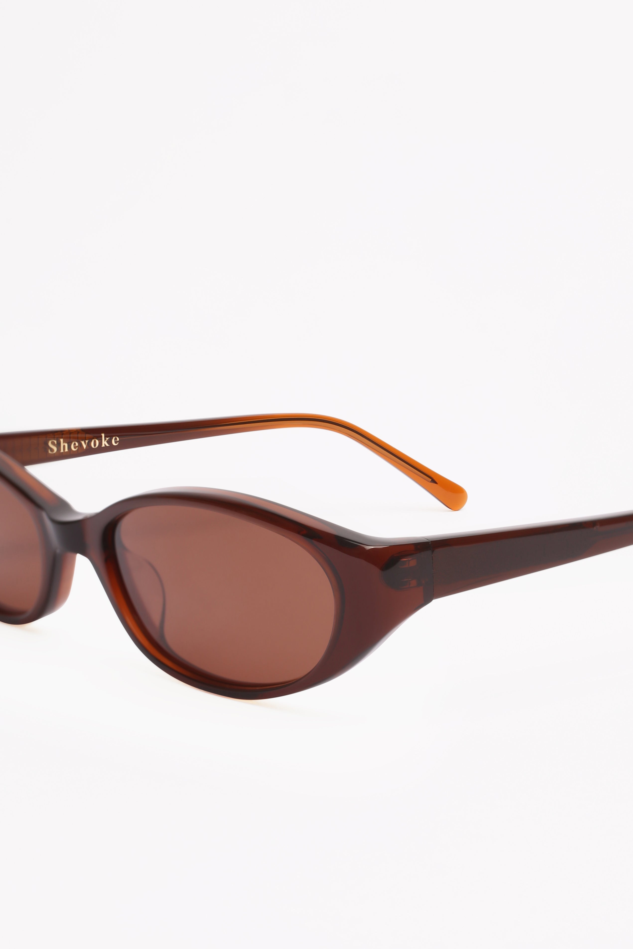 Shevoke Sunglasses UV 100% Brown SILON Crystal Brown