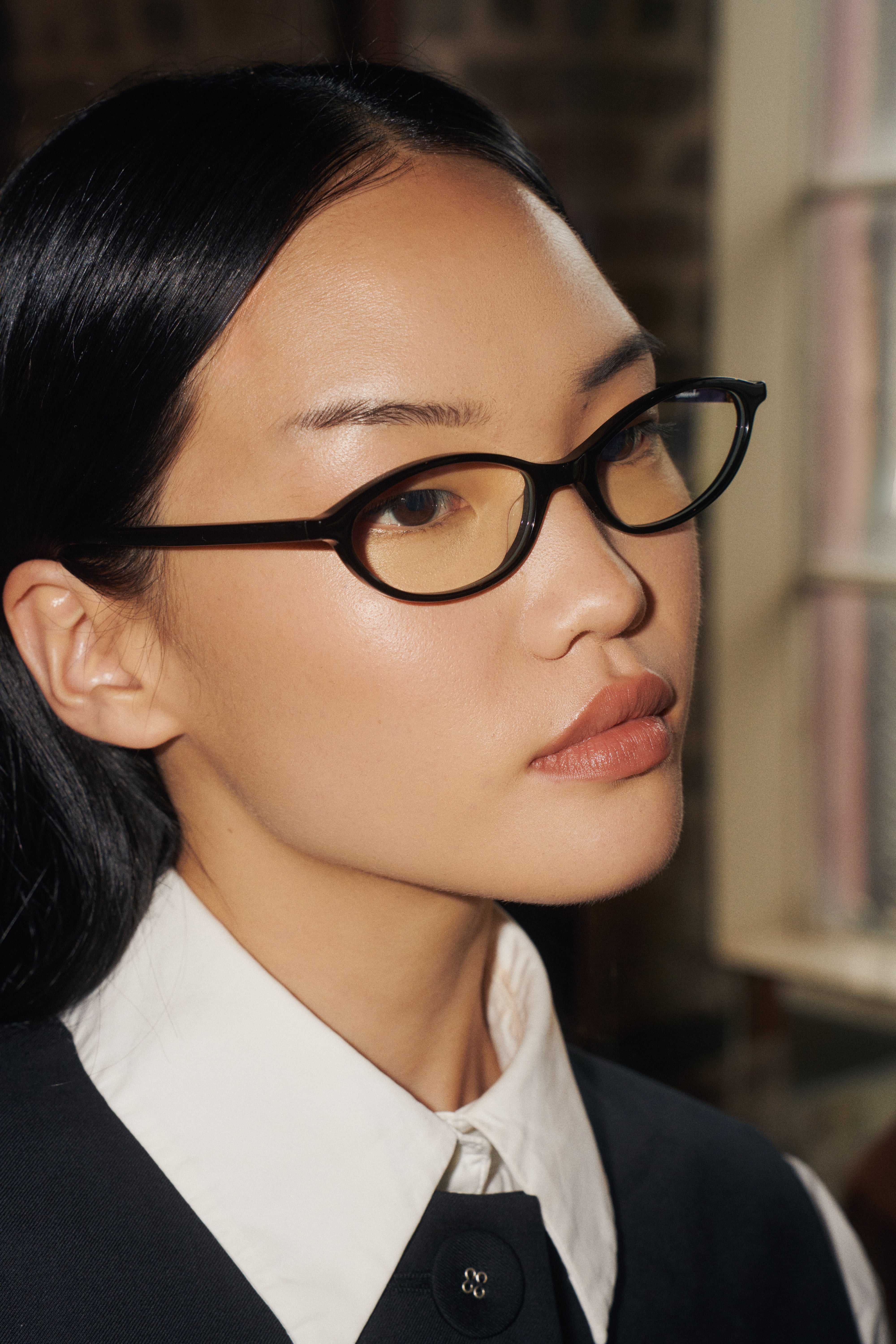 Zulu Black Oval Blue Light Glasses - Shevoke Australia