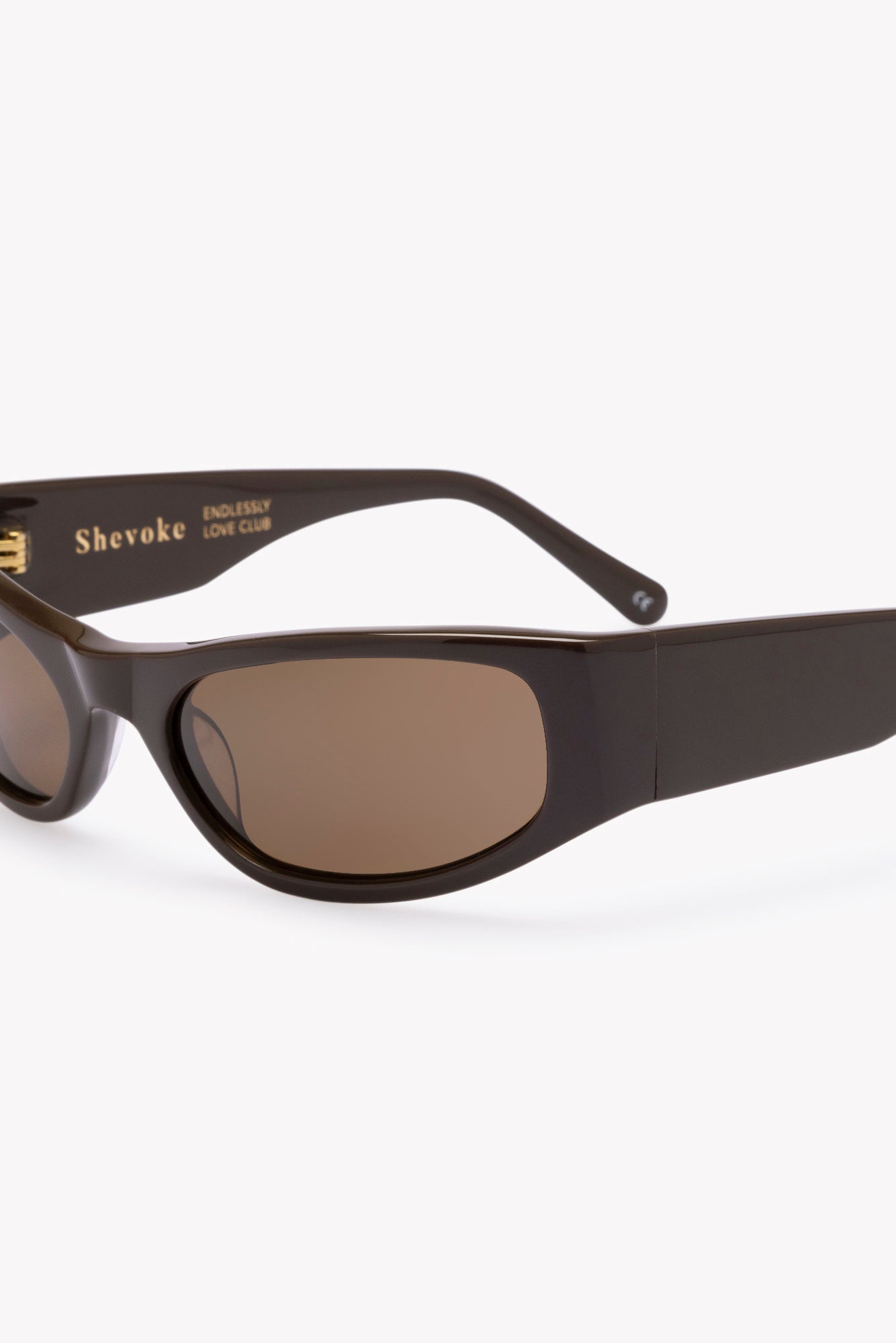 Jen 002 Brown Wrap Around Sunglasses - Shevoke x Endlessly Love Club