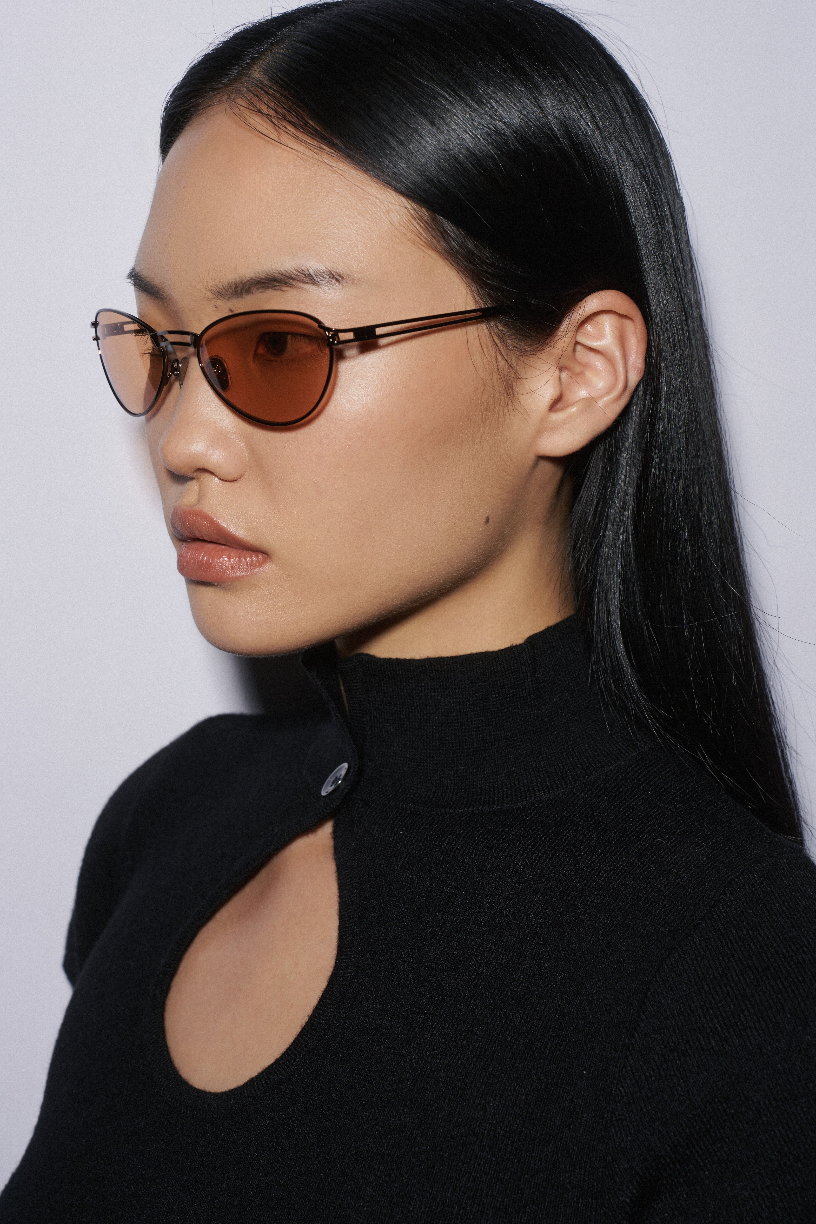 Keiko Brown Rose Cat-Eye Sunglasses - Shevoke Australia