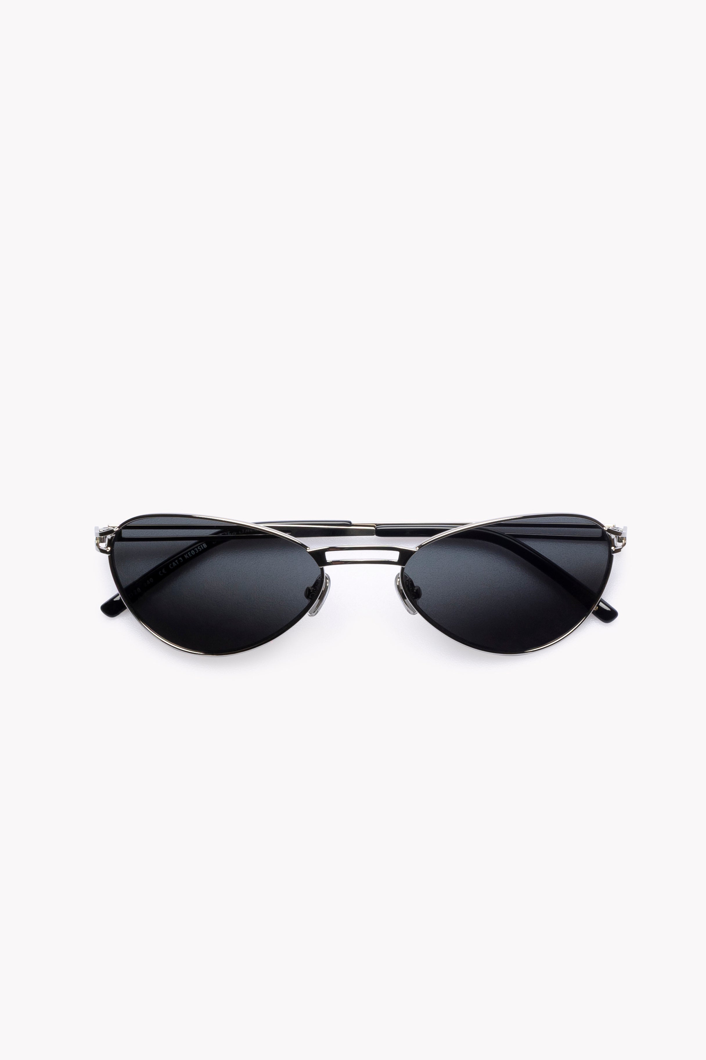 Keiko Silver Black Cat-Eye Sunglasses - Shevoke Australia