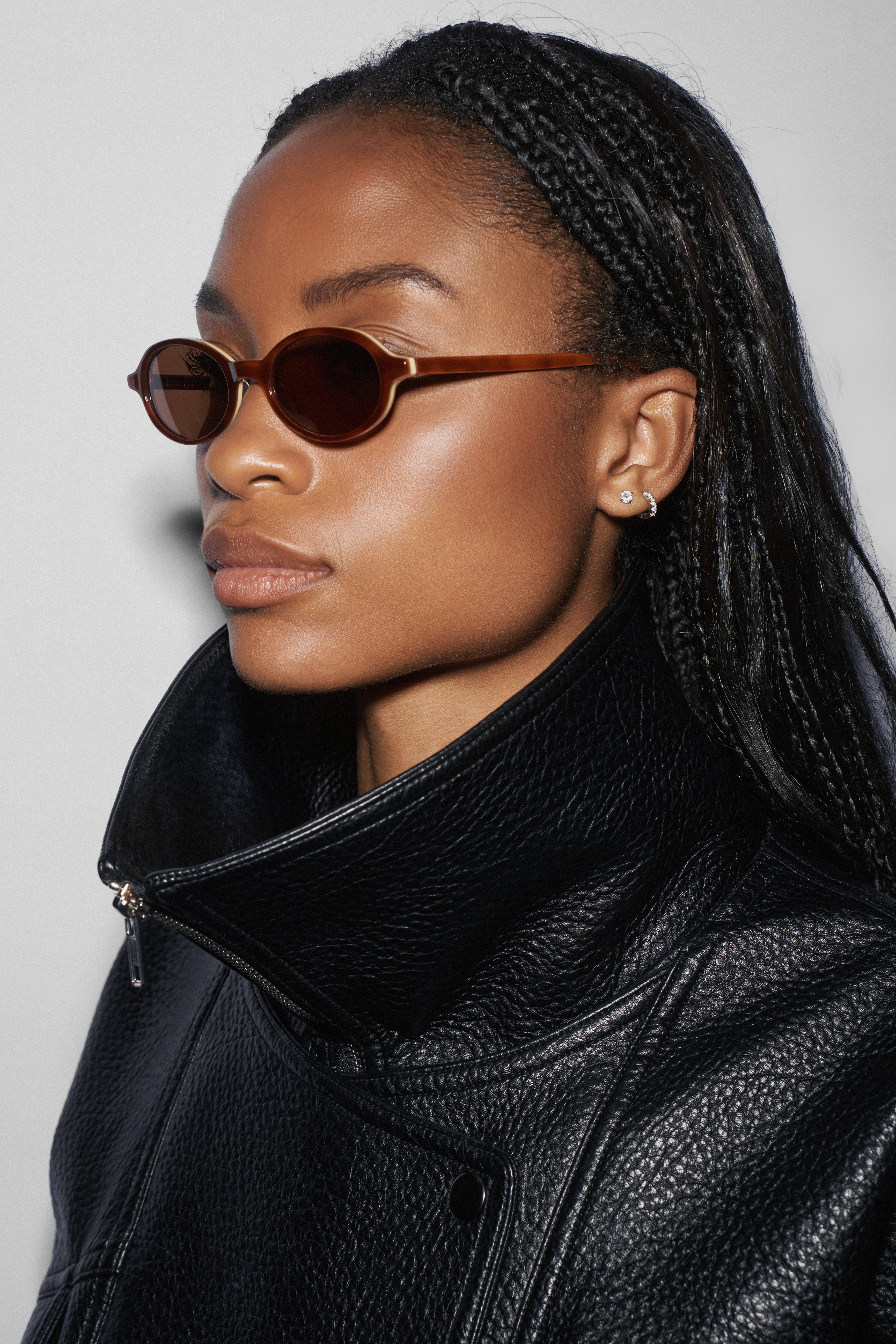 Rowa Tortoise Cream Oval Sunglasses - Shevoke Australia