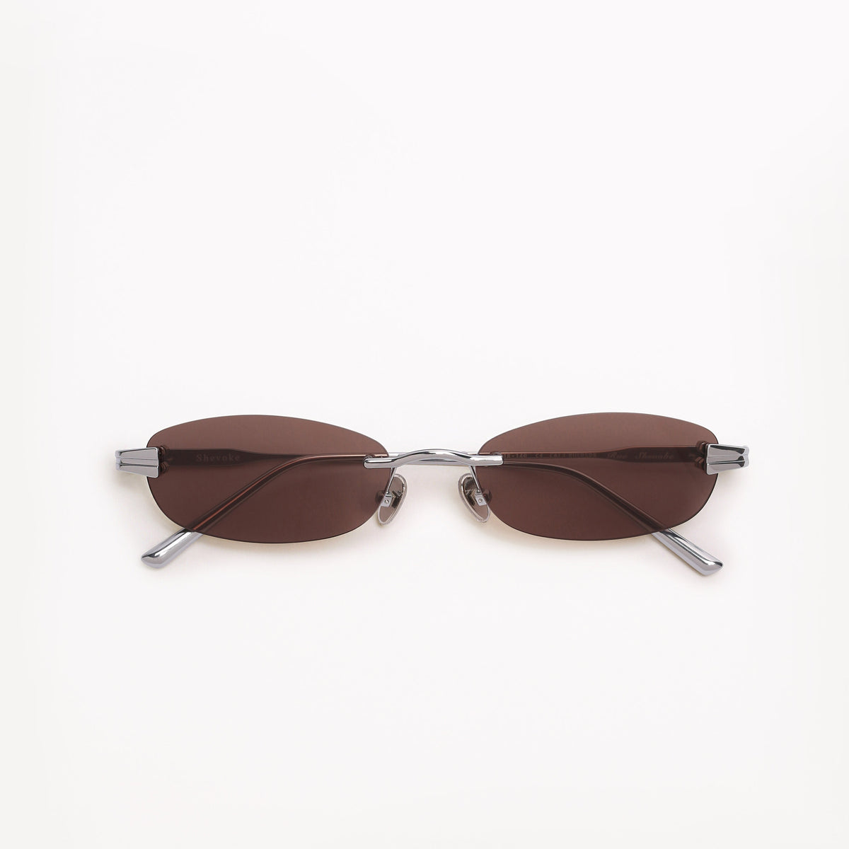 Rue Dark Brown Slim Oval Sunglasses - Shevoke Australia
