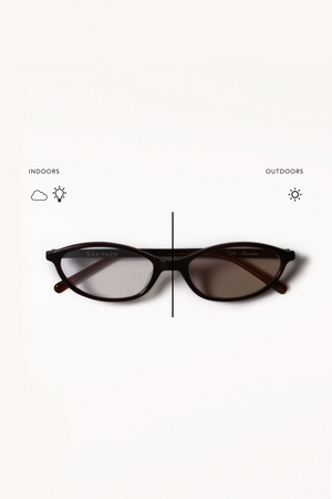 Zulu Crystal Brown Oval Transition Glasses - Shevoke Australia