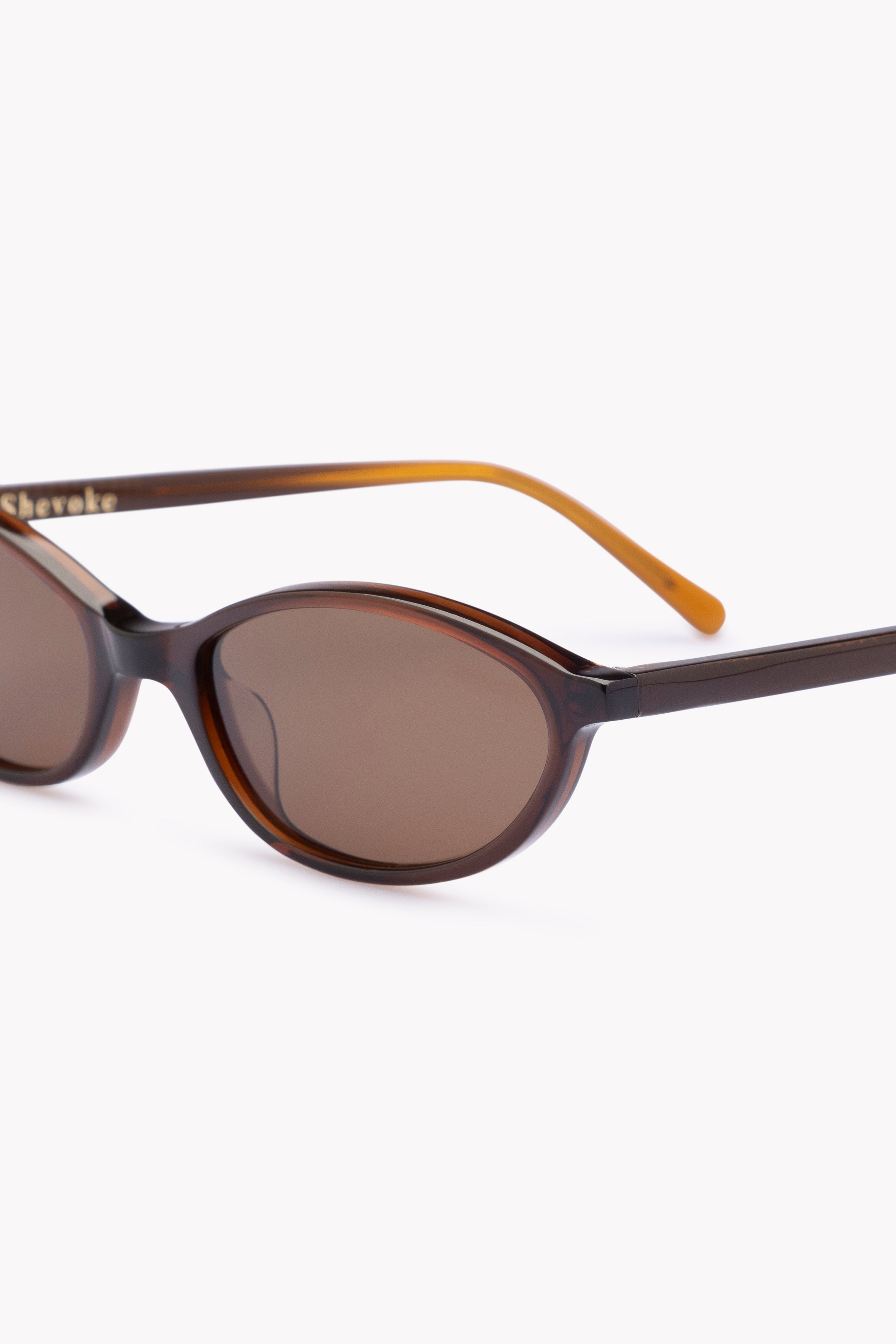 Zulu Crystal Brown Oval Sunglasses - Shevoke Australia